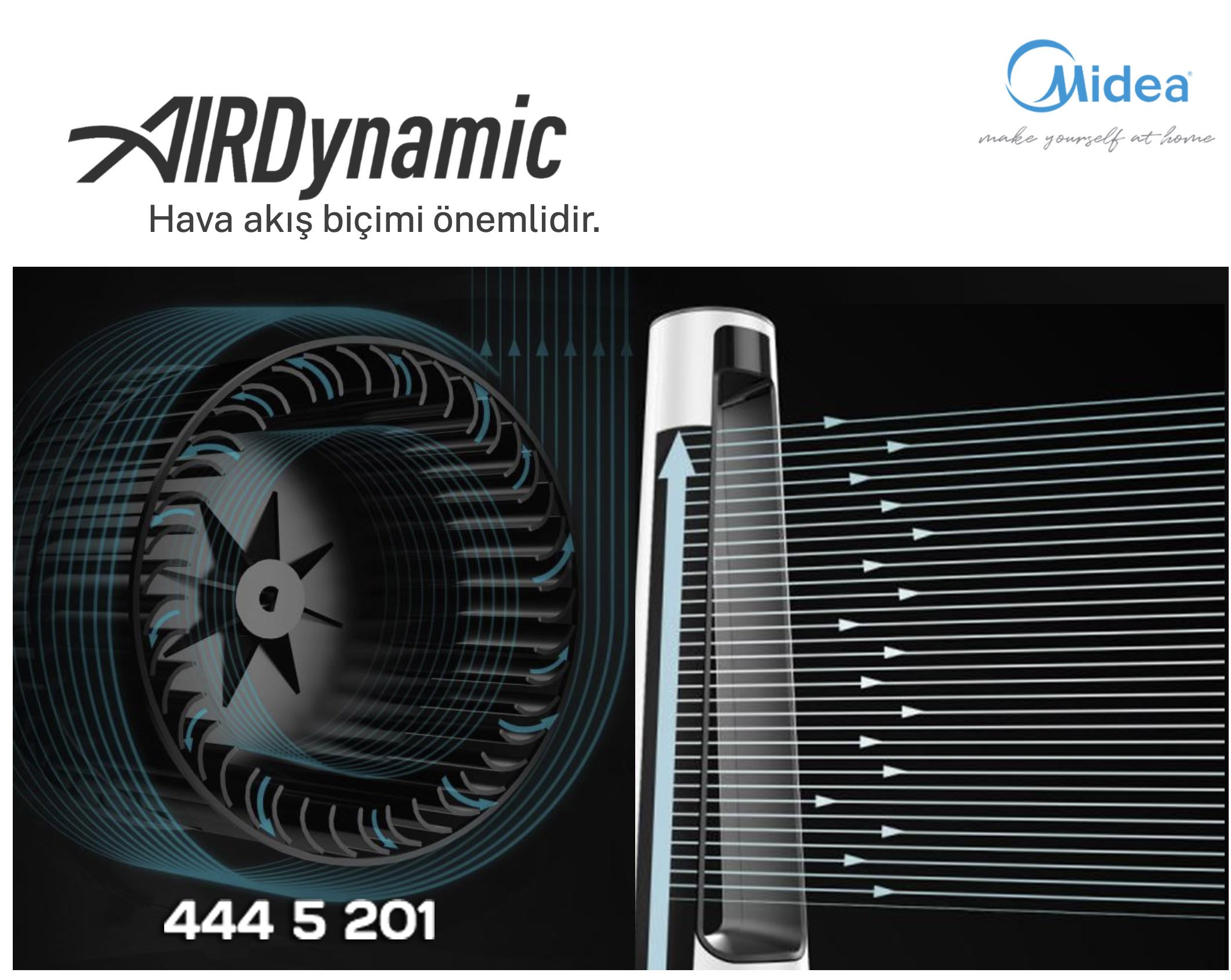 midea hava temizleme cihazı Airdynamic teknolojisi