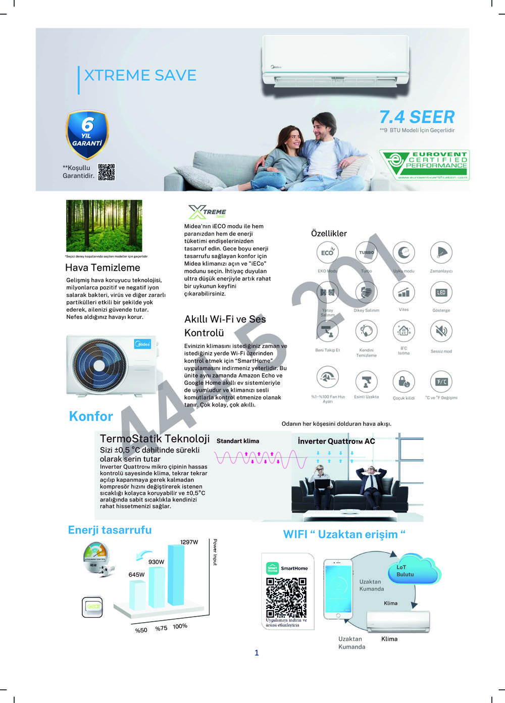 Midea Xtreme klima özellikleri